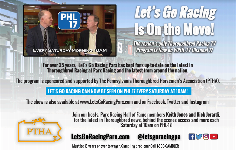 Let's Go Racing Parx Moves to WPHL-TV, Channel 17